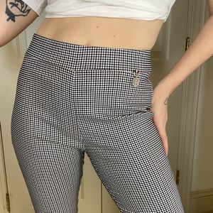 Tommy Hilfiger Pant / Leggings - Black, Blue and White Square Fabric Pattern